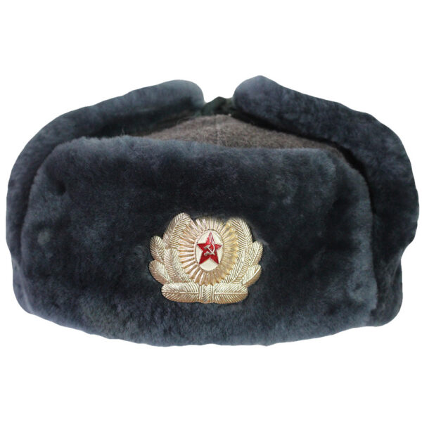 vintage-soviet-army-blue-hat-officer-s-earflap-warm-winter-ushanka-genuine-military-trapper-hat